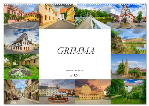 Grimma Impressionen (Wandkalender 2026 DIN A2 quer), CALVENDO Monatskalender: Die Stadt an der Mulde, Grimma (CALVENDO Orte)
