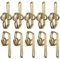 Ucatcher 100 Pack Metal Curtain Header Tape Drapery Hooks, Gold