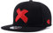 Berretto Snapback Nero Regolabile Donnen Uomini Unisex Cappelli Primavera Estate Cappellini Visiera Piatta X Ricamo