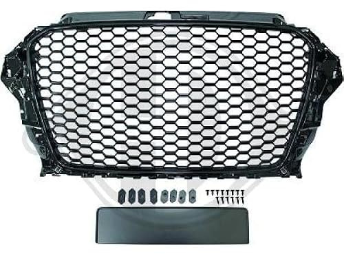 DIEDERICHS 1033240 Rejilla delantera negro Compatible con AUDI A3 Sportback 8VA, 8VF A3 Sedán 8VS, 8VM A3 Hatchback 8V1, 8VK A3 Cabrio 8V7, 8VE