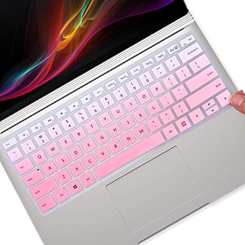 Keyboard Cover Design for 2020 2019 Surface Laptop 3 |2019 2018 Surface Laptop 2 |2019 2018 2017 Surface Book 2/1 13.5 and 15 |Surface Laptop (2017) (NOT Fit for Surface Pro Model) -GradualPink