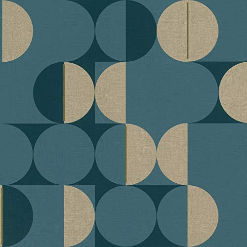 Rasch Papier peint intissé Motif poissons - Bleu - 10,05 x 0,53 m - Club Botanique + Claas II - 538069