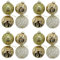 DARO DEKO Glas Weihnachts-Kugel Mix Ø 10cm - 16 Stück Gold