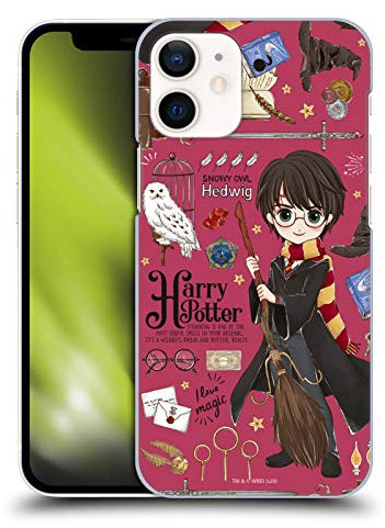 Head Case Designs Officially Licensed Harry Potter Harry Pattern Deathly Hallows XXXVII Hard Back Case Compatible With Apple iPhone 12 Mini