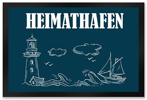 trendaffe - Heimathafen Fußmatte XXL mit Hafen Motiv