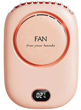 TINAYAUE USB Rechargeable Hanging Neck Fan Hands Free Personal Portable Mini Desktop Fan with Adjustable 3 Speed Strong Wind Sport Neck Fan for Home Office Travel Indoor Outdoor