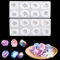 Koonafy 2 Stück Harzform Geometrische Silikonformen Kristall Epoxidform Edelstein Schmuckformen Multi-Facetten Kristallform GießFormen für DIY Schmuck Edelstein Dekoration