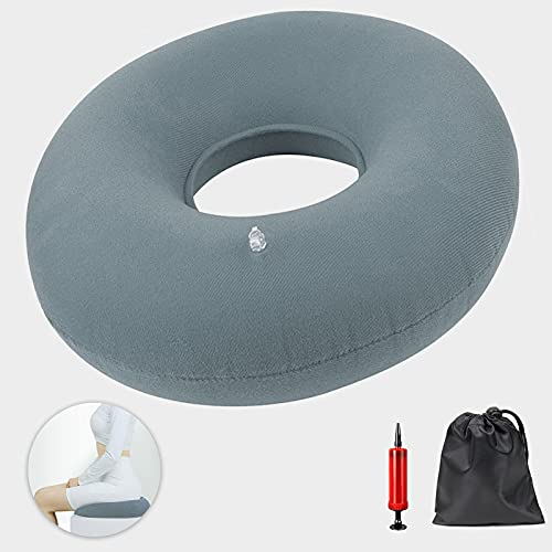 JHY Coussin de siège Gonflable en Polyester, pour hémorroïdes, douleurs au Coccyx, Grossesse.