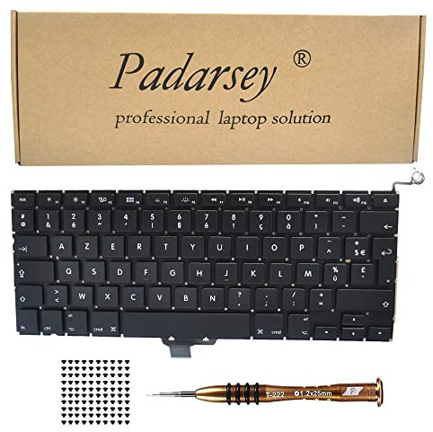 Pardarsey Remplacez le clavier français clavier français avec 80 vis PCE compatible pour MacBook Pro 13 pouces A1278 2008-2015 avec tournevis