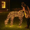Festive Lights - ConnectGo - Braune LED Rentier Figur, Rattan Weihnachtsbeleuchtung für Außen und Innen mit Timer (Reh (1m))
