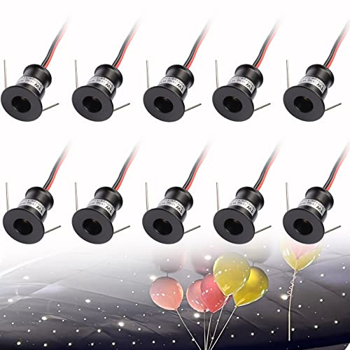 Quentacy DC12V 1W Mini Spot Light Indoor Display Jewelry Counter Recessed Lights RV Micro Ceiling LED Black-Shell 3000K Warm-White Light 10Pack