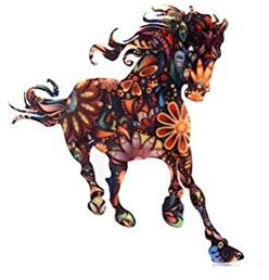 Tiere Acryl Pferd Elefant Schildkröte Brosche Pin Bunte Unisex Kleid Individualität Dekorationen Brosche Schmuck Pferd bequem und praktisch, mittelgro..
