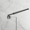 BD-Baode Stabilisierungsstange Dusche für 8-10 mm Dusche Glas mit drehbarem 360° Gelenk Stabilisator schwarz matt Wandhalterung für Duschwand mit Verstellbereich 73-123 cm
