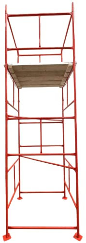 HILL TOP FABRICATIONS CO (1998) LTD - Scaffolding Tower with Scaffolding Boards 4.26 Meters (14') Working Height 4x4 Base Size. Steel & Polyester Powder Coated (PPC) High Quality Durable Finish