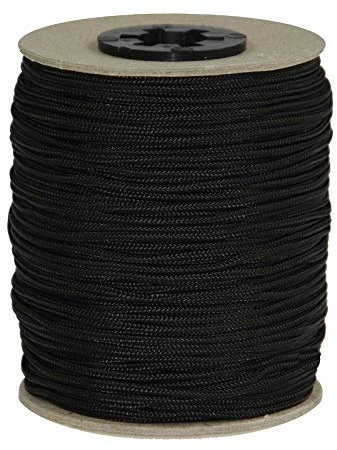 100m Schmuckschnur 1,5mm Jalousieschnur Zugschnur Schmuckkordel Polyester Farbwahl, Farbe:schwarz