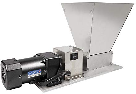 Küchenmühle | Flockenquetsche | Getreidemühle DY368 | Edelstahl Walzen | 60W Motor | 20kg/h | 4L Trichterkapazität | einstellbarer Spaltabstand | Kugellager.