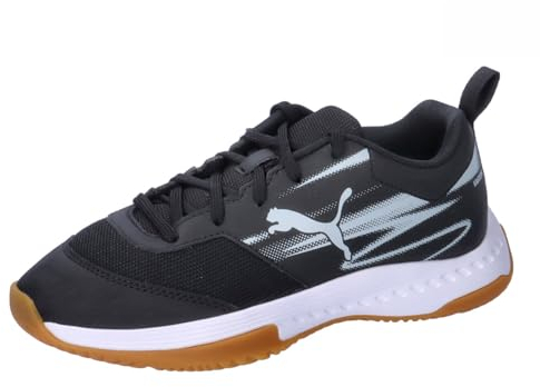 PUMA Unisex Kinder Varion Ii Jr Indoor Court Shoe, Puma Black Cool Light Gray Gum, 34.5 EU