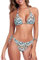 RELLECIGA Damen Triangel Bikini Set, Grün-gelber Leopard, Medium
