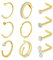 NIUSIMAN 10 Stück Nasenpiercing Ring Stecker Gold 20G L Nasenpiercing Ring Dünn Chirurgenstahl Kleine doppelte Nasenring Reifen Kristallkugel Flache Spitze Chirurgenstahl Nasenringe Piercing Schmuck