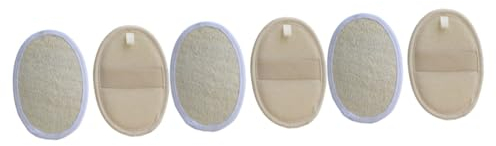 POPETPOP Cepillo De Fregar 6 Piezas almohadilla de esponja de baño natural almohadilla exfoliante de lufa cepillo exfoliante cepillo de ducha Estilo japones toallita de baño esponja vegetal