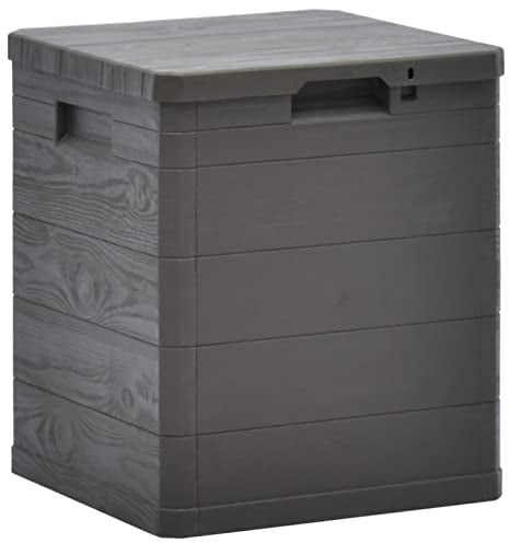 ShCuShan Garten-Aufbewahrungsbox Gartenbox Wasserdicht Box FüR Gartenauflagen Garten Aufbewahrungsbox Casaria Auflagenbox 90 L Braun
