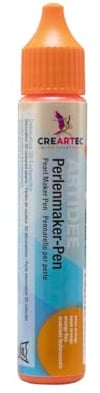 Artidee CREARTEC Perlenmaker Pen - Neon Orange - zum Gestalten von dekorativen 3D Farbperlen auf Textilien, Holz, Pappe, Leder, Glas, Keramik - 30ml - Made in Germany