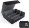 NVIYAM Caja Cartas Magic The Gathering+10 Espaciador,Deck Box para 1800+ Cartas Con Compartimento,Soporte magnético para baraja de cartas TCG MTG YGO de PU para Cartas de Magic Commander(Negro)