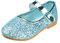 QUNUNOIRE-Prinzessin Schuhe Mädchen Glitzer Schuhe Kinder Pailletten Cosplay Schuhe Partys Hochzeiten Klett Sandalen Elegante Mädchen Schuhe Blau 28