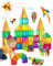 Lulizar 48PCS Magnetic Building Blocks Set, STEM Educational Magnetic Tiles, Stronger Magnets Toys Kids Learning Construction Toys for Boys Girls Age 3 4 5 6 7 Years Old Christmas Birthday Gifts