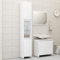 Sufrk 3-TLG. Badmöbel-Set Hochglanz-Weiß Holzwerkstoff Garderobenschränke Bad Schrank Stehend - 3056940
