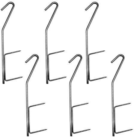 Zite Fishing Räucherhaken-Set | 6 Stück im Set | Fisch, Fleisch, Käse & Mehr räuchern | Stainless Steel Smoking Hooks | Praktisches Räucher-Zubehör (6)