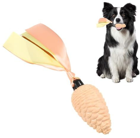 Pcingsia Hund Tannenzapfen Spielzeug | Quietschendes Hundespielzeug mit Beißstreifen - Welpenspielzeug, Haustierspielzeug zum Zahnen, Hundespielzeug für Haustiere, Hundetraining, Energieverbrauch