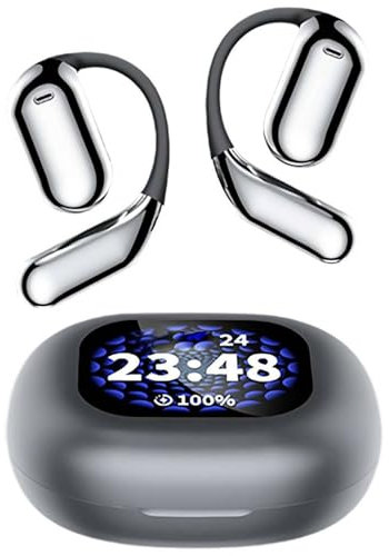 Over The Ear True Wireless Open Ear Bluetooth 5.4 Earbuds, IPX5 Waterproof, Intelligent Touch Screen, for Fitness, Running and Cycling
