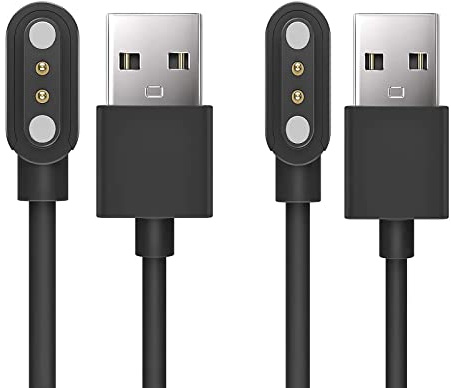 MBROS Compatible Pour Cable USB Compatible Pour Smartwatch ESFOE 2024 Montre Connectée Homme 1.43 ‎EF5 (2 Pack)