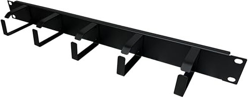Part King 5 Ring 65mm Cable Management Bar Tidy Patch Panel 1U 19 for Network Data Cabinet