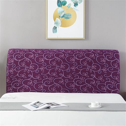 Hearda Copri Testata Letto Matrimoniale/Singolo, Fodera per Testiera Letto Moderno Europeo, Elasticizzato, Viola, 180cm