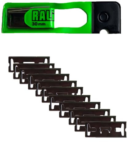 RALI Pack mit 10 Stück 30 mm Chromhobelmessern | Ersatz für RALI G30, G03, B30 | Doppelseitiges Wendemesser ohne Nachschärfen | Für Zimmermann und Tischler