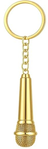 ARFUKA Keyring Microphone Pendant Keychain Unisex Key Organizer Holder for Purse Backpack Car Keys Charm Accessories
