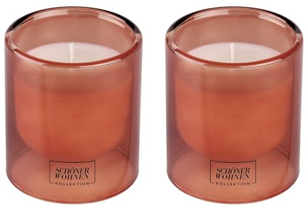 Schöner Wohnen Kollektion Duftkerze Mod. Sandalwood S, 2er Set Warmer, eleganter Duft Weiß