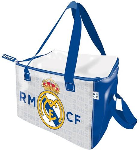 ARDITEX Bolsa Térmica Grande Real Madrid CF 32x28x23.5cm – Aislante y Resistente – Ideal para picnic, playa, oficina, gimnasio o excursiones