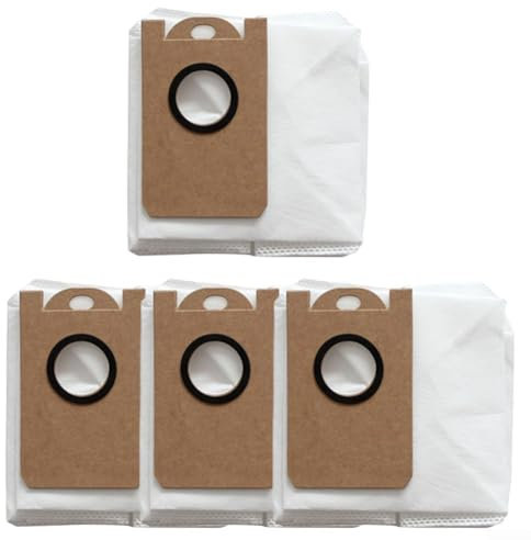 Lot de 4 sacs à poussière de rechange pour aspirateur robot Ultenic TS/TS1/T10 Pro, grande capacité en tissu non tissé
