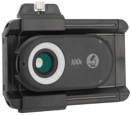 Denash Telefonmikroskop -Objektivansatz, 100 -Fach Zoom, für Smartphones mit LED, CPL -Filter, Nano, Tragbar