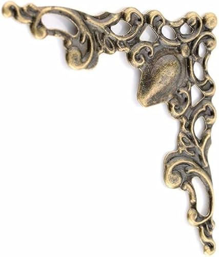 30 Pcs Antique Edge Corner Decorative Protectors, Scrapbooking Albums Embellishment Photo Frame Jewelry Box Decorative Corner (Antique Bronze)