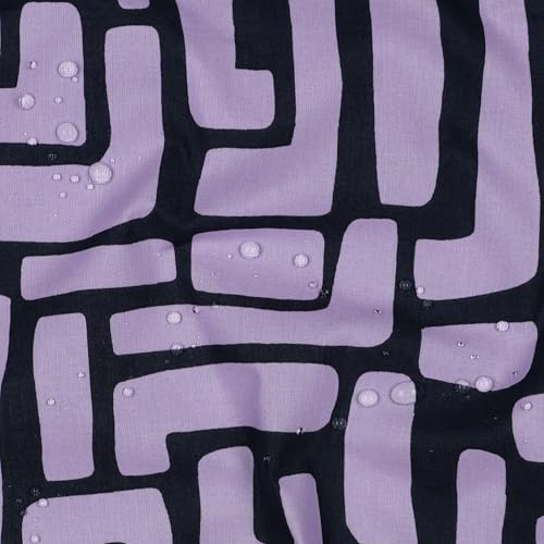 Beschichteter Baumwollstoff mit abstraktem Muster – 3 Farben - abwaschbar & robust - Ökotex - für Tischdecken, Taschen, Accessoires und vieles mehr - Meterware ab 50cm (lavender)