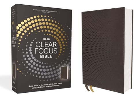 NASB, Clear Focus Bible, Leathersoft, Charcoal Brown: Read more of the Bible with better focus using the Bionic Reading Method