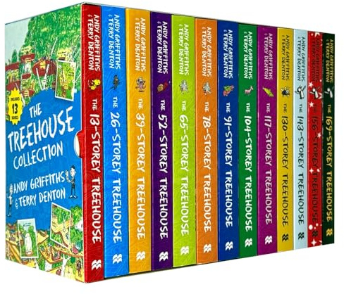 Andy Griffiths & Terry Denton Treehouse Series Collection 13 Books Set (13 to 169 Storey) | Children’s Funny Books Bundle | Paperback Collection Ages 7+