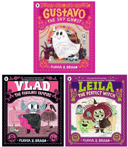 The World of Gustavo Series By Flavia Z. Drago 3 Books Collection Set (Gustavo-the Shy Ghost, Leila-the Perfect Witch & Vlad-the Fabulous Vampire)