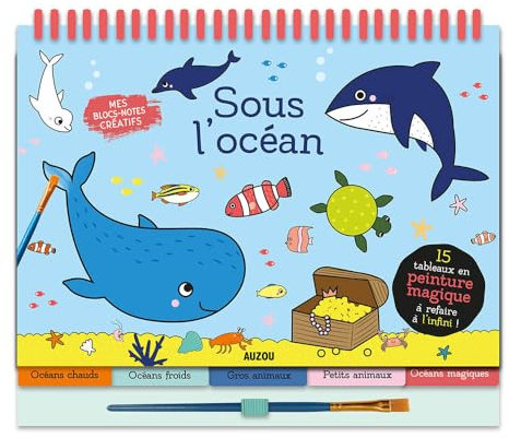 SOUS L'OCÉAN: 15 TABLEAUX EN PEINTURE MAGIQUE À REFAIRE À L'INFINI