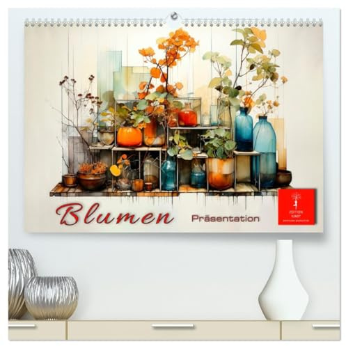 Blumen Präsentation (hochwertiger Premium Wandkalender 2026 DIN A2 quer), Kunstdruck in Hochglanz: Blumen Präsentation - bezaubernde Blumen, künstlerisch gestaltet. (CALVENDO Natur)