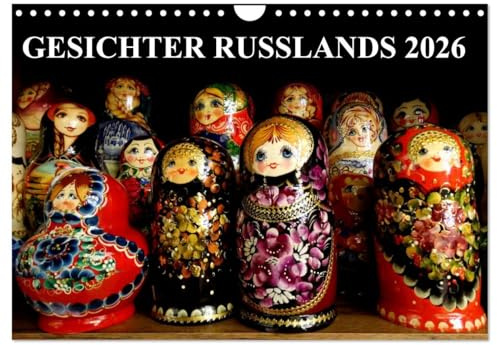 GESICHTER RUSSLANDS 2026 (Wandkalender 2026 DIN A4 quer), CALVENDO Monatskalender: Berühmte Russen und ausdrucksvolle Gesichter Russlands (CALVENDO Menschen)